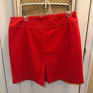 Orange Loft skirt with front pleat- NWT